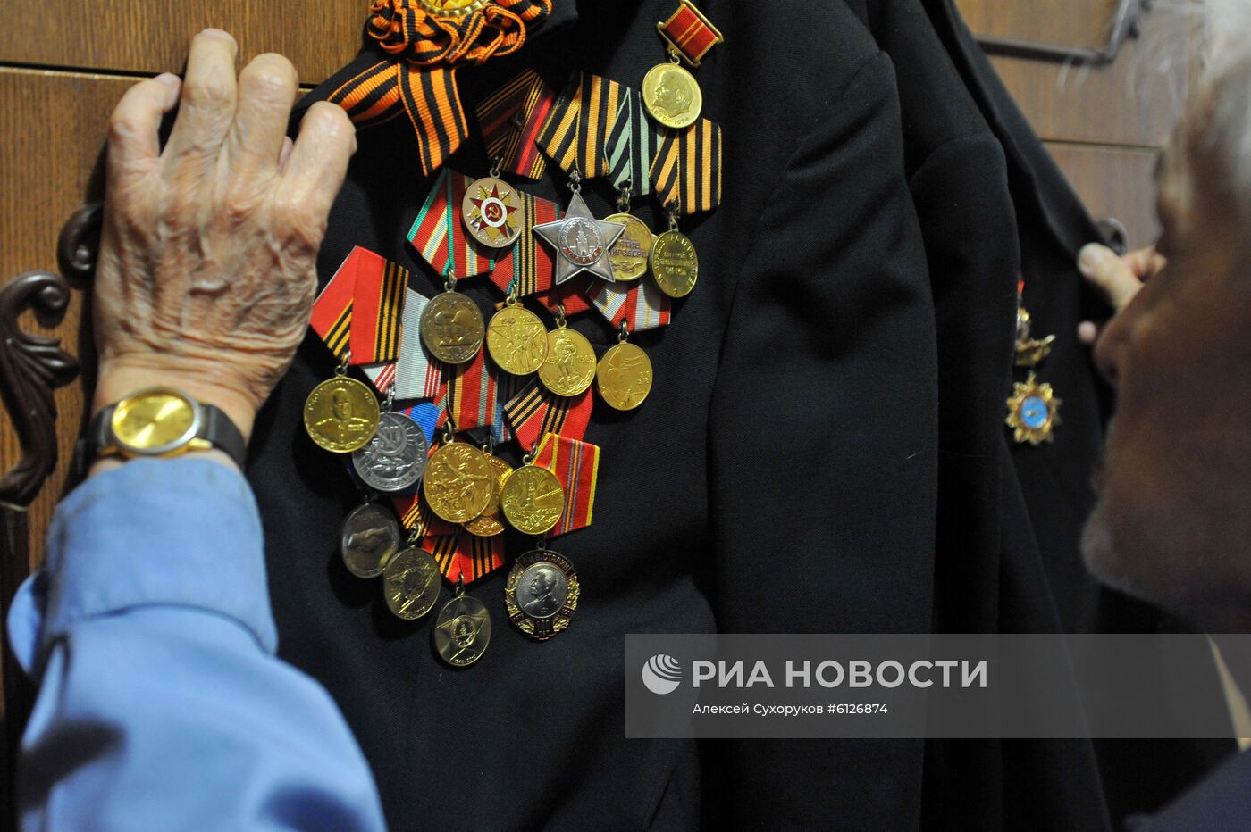 Ветеран Великой Отечественной войны Н. И. Казанцев