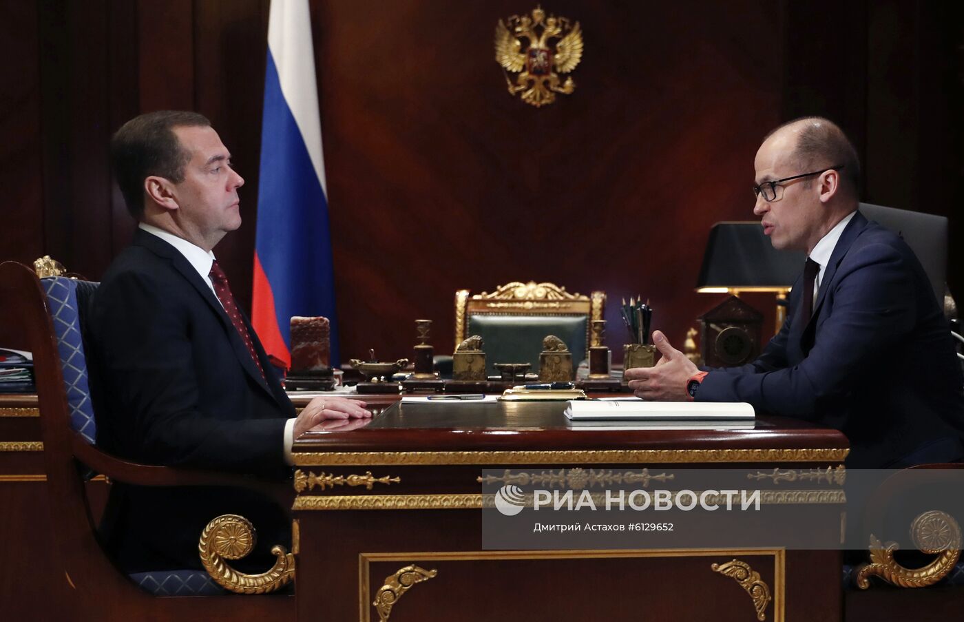 Премьер-министр РФ Д. Медведев встретился с главой Удмуртии А. Бречаловым