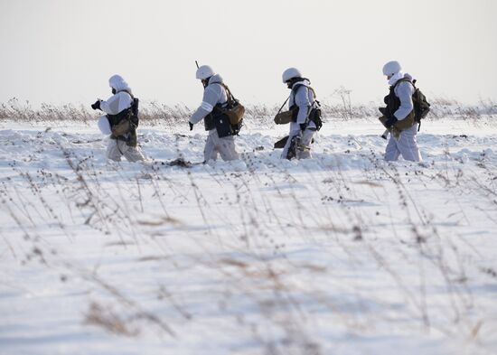Лыжная подготовка военнослужащих в Кемеровской области 