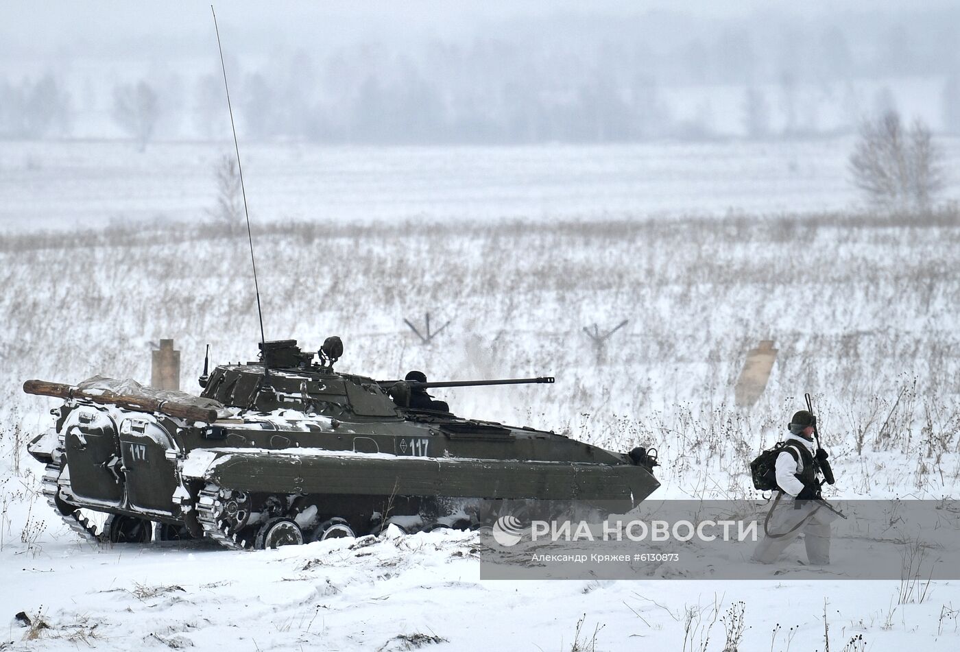 Лыжная подготовка военнослужащих в Кемеровской области 