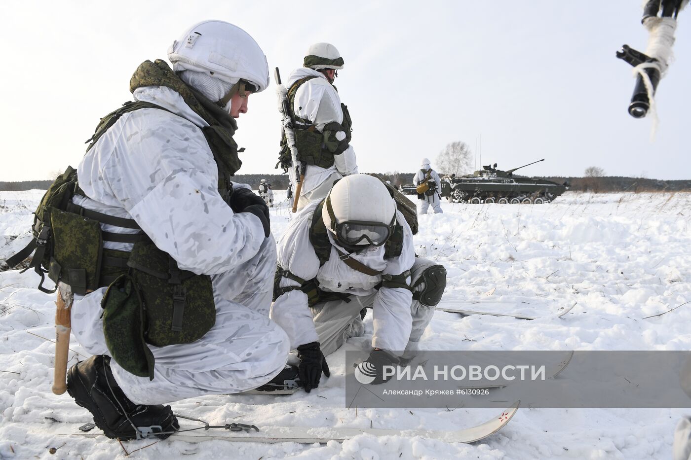 Лыжная подготовка военнослужащих в Кемеровской области 