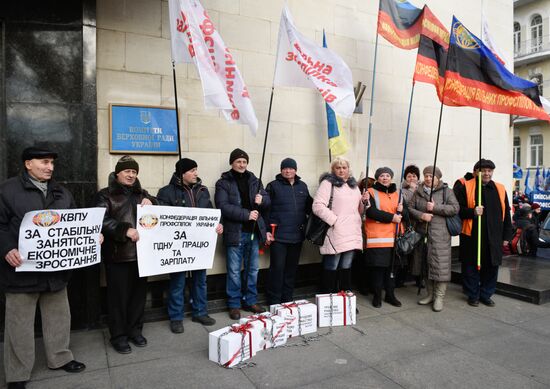 Акция протеста профсоюзов в Киеве