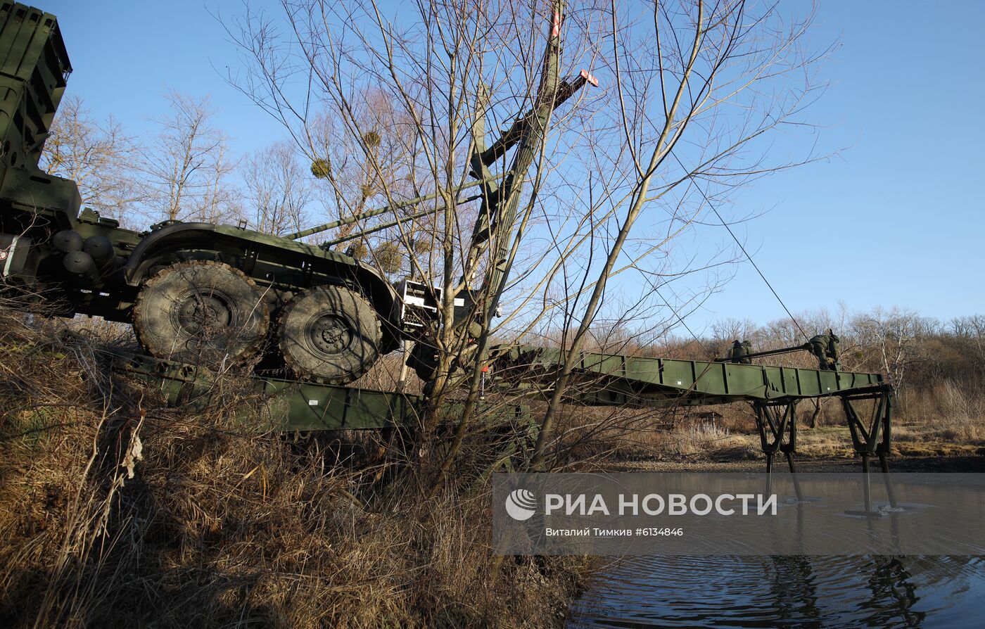 Учения инженерно-саперных войск в Краснодарском крае
