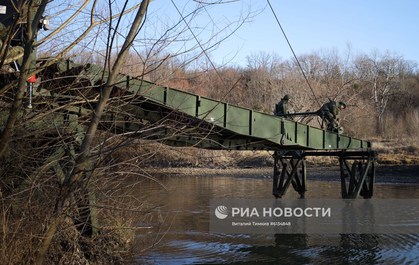 Учения инженерно-саперных войск в Краснодарском крае