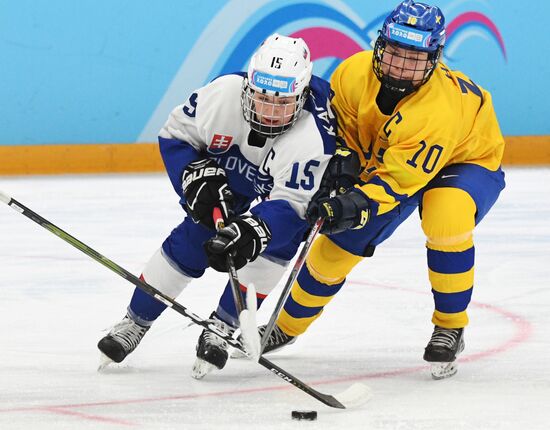 Зимняя юношеская Олимпиада - 2020. Хоккей. Девушки. Матч Швеция - Словакия