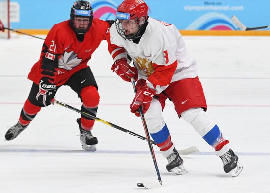Зимняя юношеская Олимпиада  2020. Хоккей. Юноши. Матч Канада - Россия