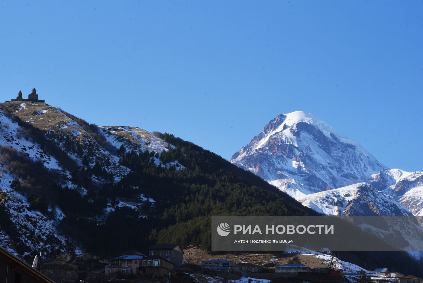 Село Гергети в Грузии