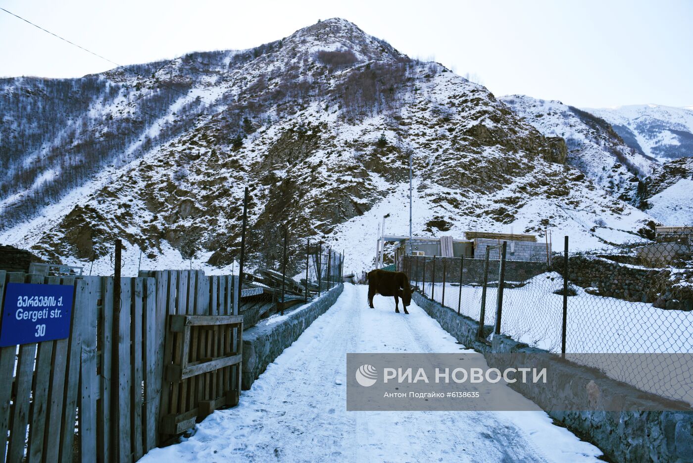 Село Гергети в Грузии