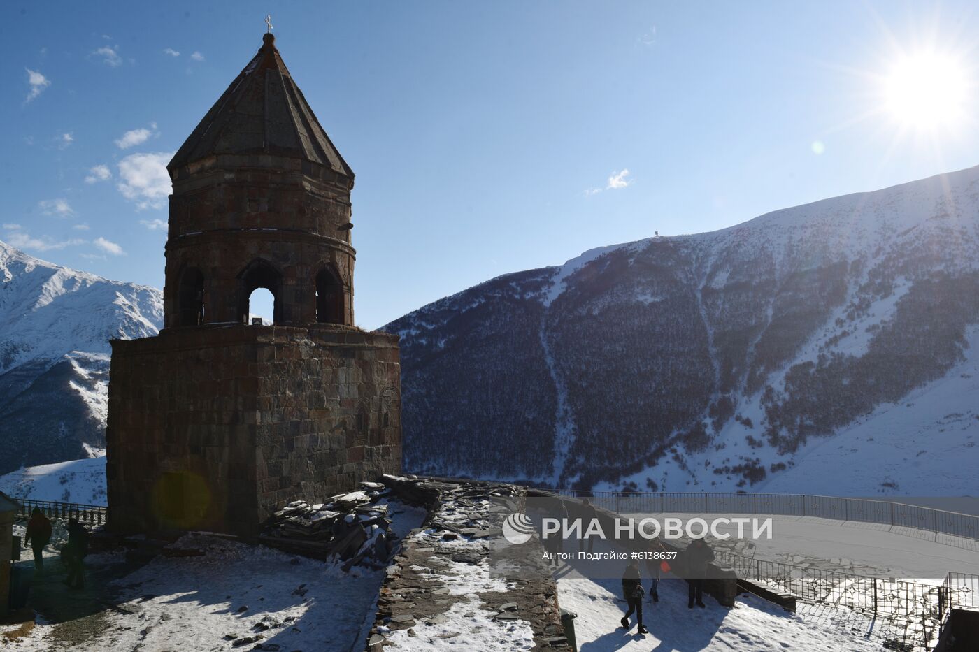 Село Гергети в Грузии