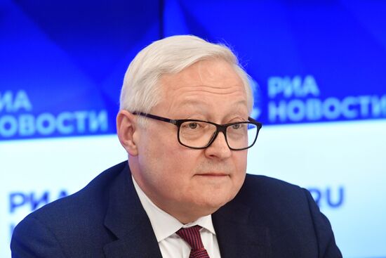 Пресс-конференция шерпы России в БРИКС Сергея Рябкова в МИА "Россия сегодня"