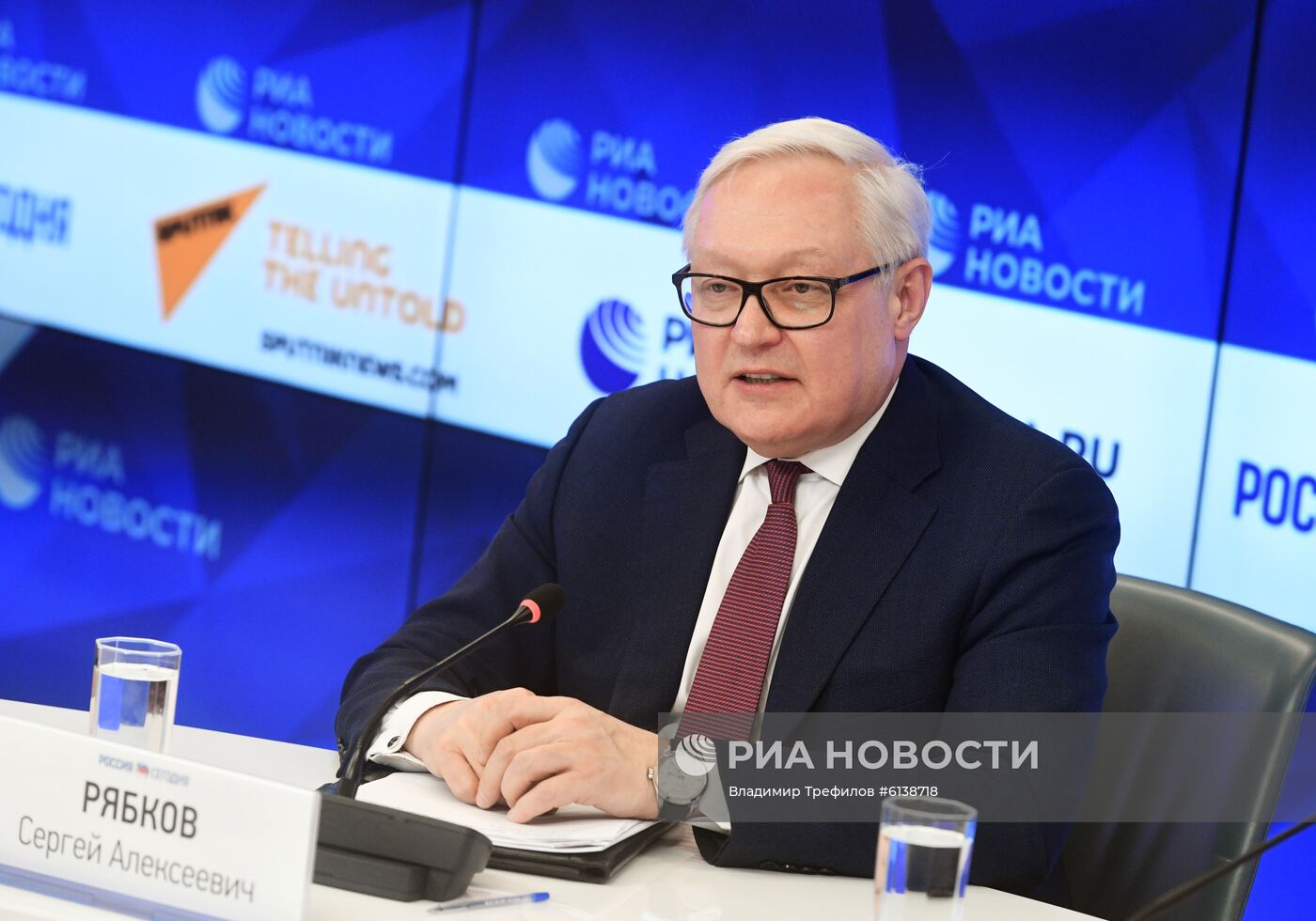 Пресс-конференция шерпы России в БРИКС Сергея Рябкова в МИА "Россия сегодня"