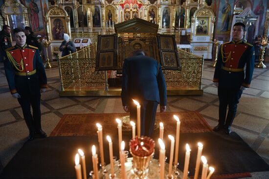 Главную икону Сухопутных войск доставили в Новосибирск