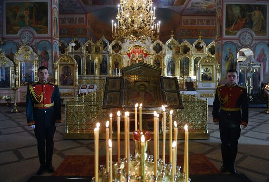 Главную икону Сухопутных войск доставили в Новосибирск