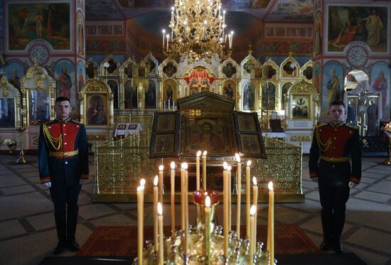 Главную икону Сухопутных войск доставили в Новосибирск