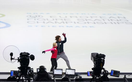 Фигурное катание. Чемпионат Европы. Тренировки