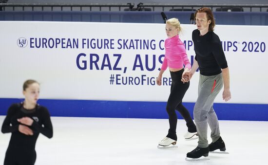 Фигурное катание. Чемпионат Европы. Тренировки