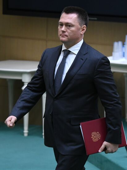 Заседание Совета Федерации РФ, открывающее весеннюю сессию 