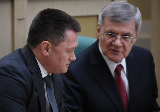 Заседание Совета Федерации РФ, открывающее весеннюю сессию 