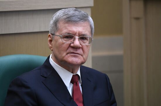 Заседание Совета Федерации РФ, открывающее весеннюю сессию 