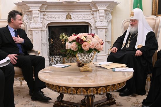 Встреча патриарха Кирилла с послом ФРГ в РФ Гезой Андреасом фон Гайром