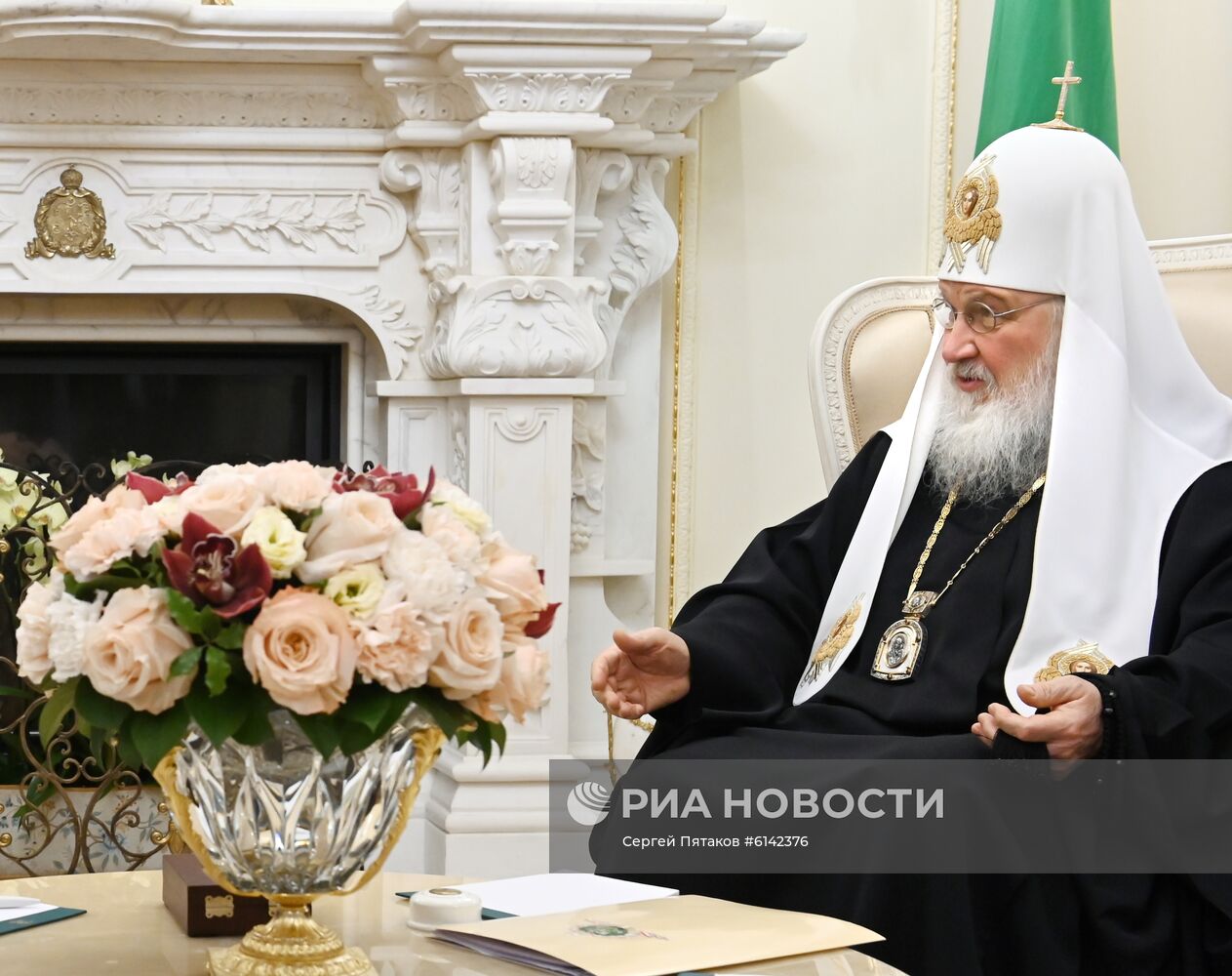 Встреча патриарха Кирилла с послом ФРГ в РФ Гезой Андреасом фон Гайром