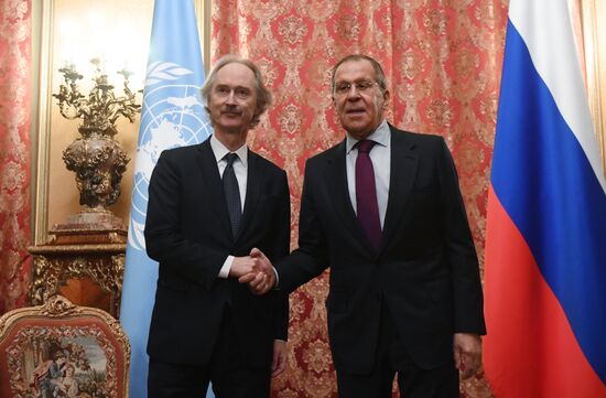 Встреча главы МИД РФ С. Лаврова и спецпосланника ОНН по Сирии и Г. Педерсена