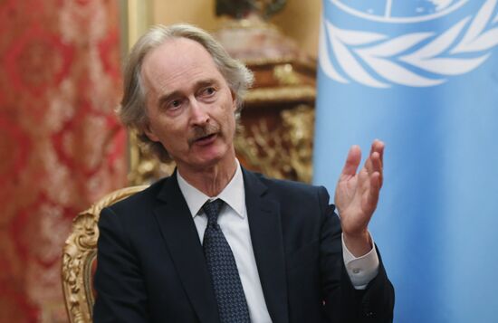 Встреча главы МИД РФ С. Лаврова и спецпосланника ОНН по Сирии и Г. Педерсена