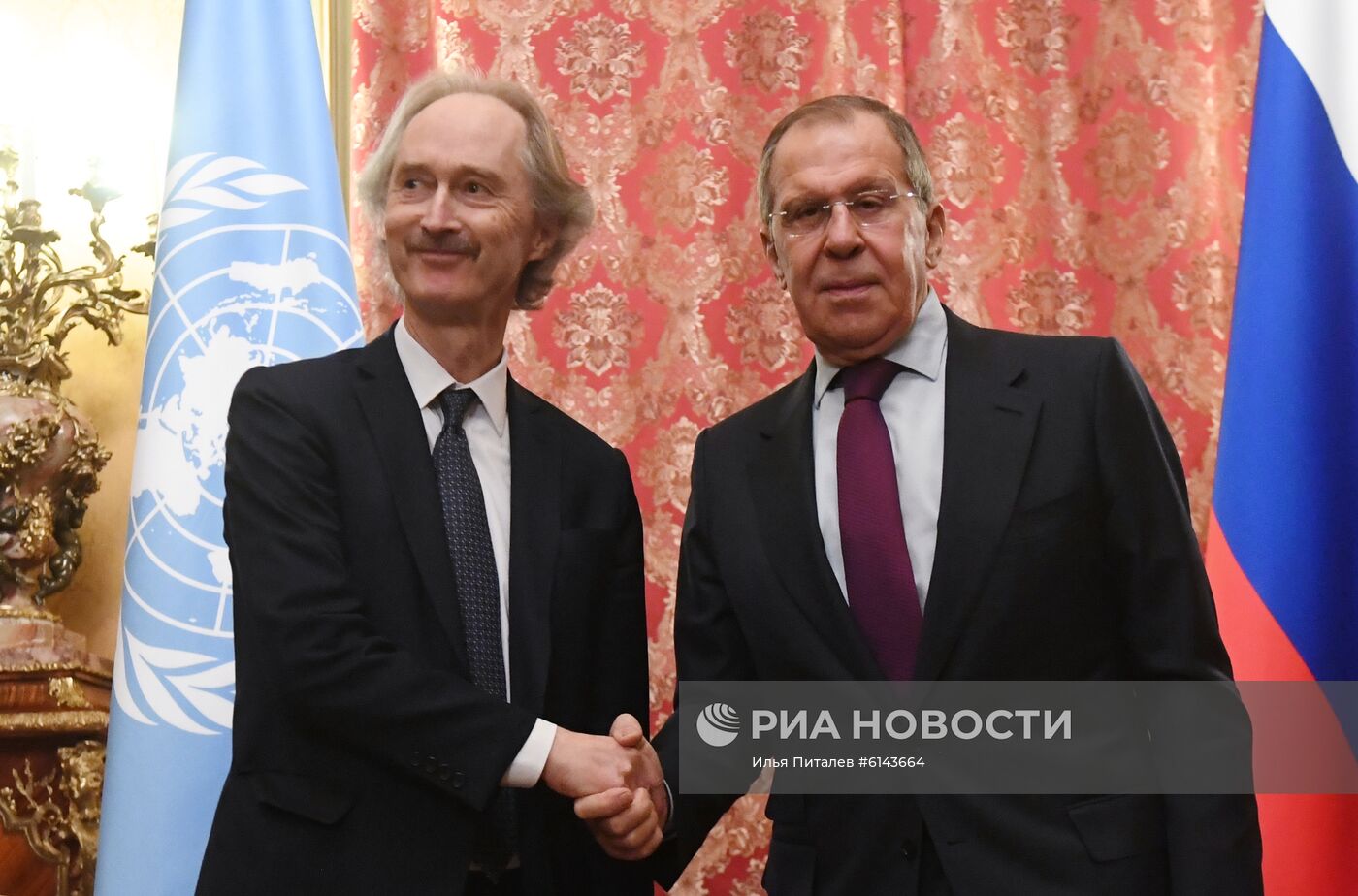 Встреча главы МИД РФ С. Лаврова и спецпосланника ОНН по Сирии и Г. Педерсена