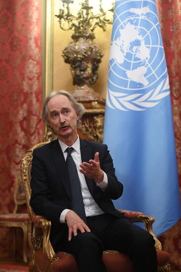 Встреча главы МИД РФ С. Лаврова и спецпосланника ОНН по Сирии и Г. Педерсена