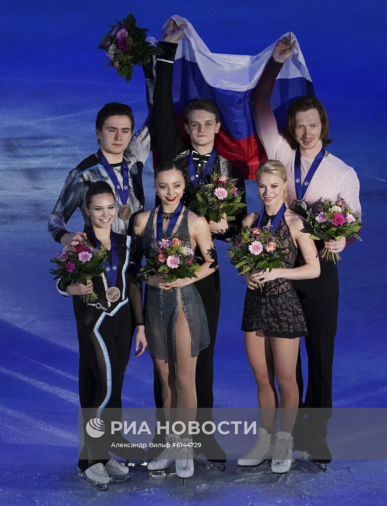 Фигурное катание. Чемпионат Европы. Пары. Церемония награждения