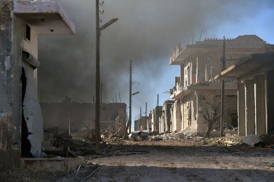 Ситуация в населенном пункте ад-Дейр аш-Шаркий в Сирии