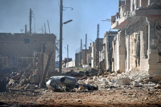 Ситуация в населенном пункте ад-Дейр аш-Шаркий в Сирии