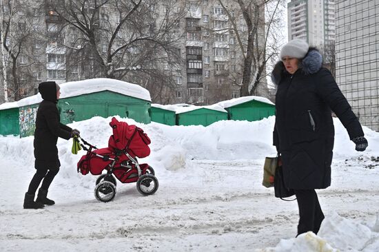 В Новосибирске ввели режим ЧС из-за снега