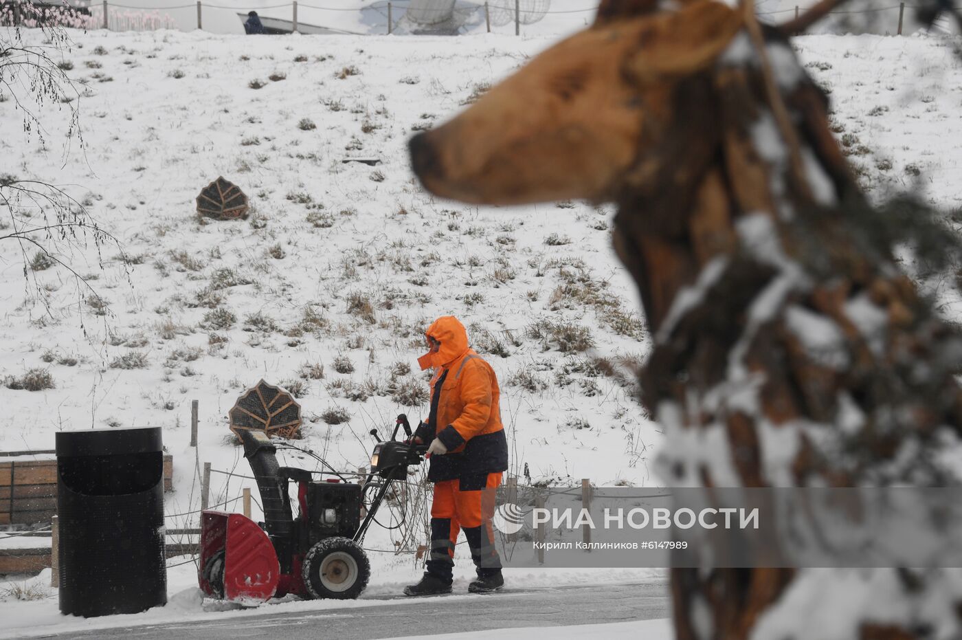 Уборка снега в Москве 
