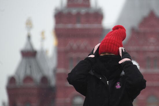 Иностранные туристы в Москве