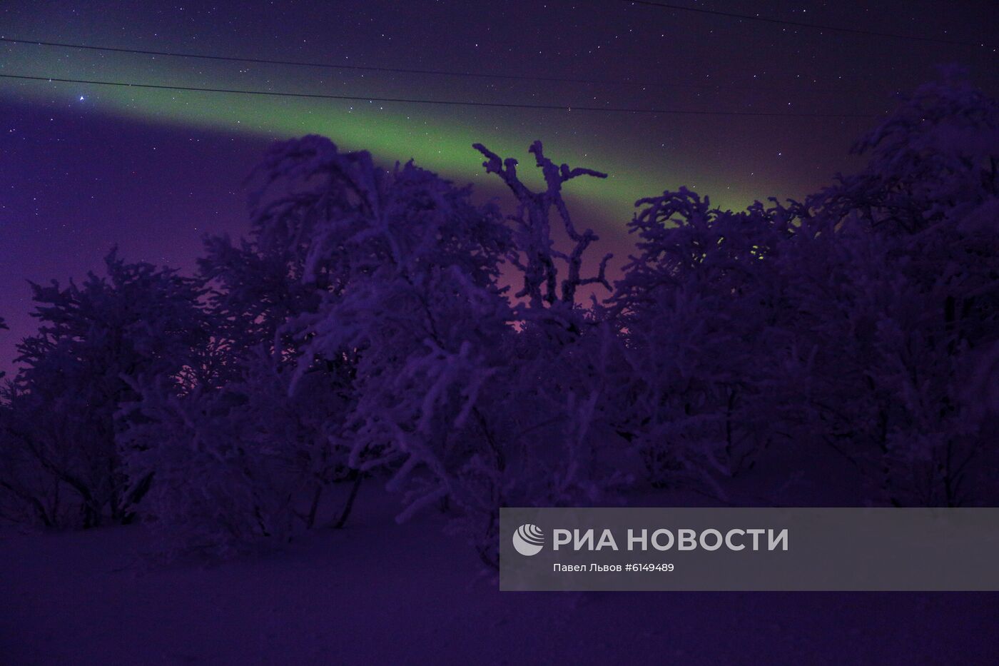 Северное сияние в Мурманской области