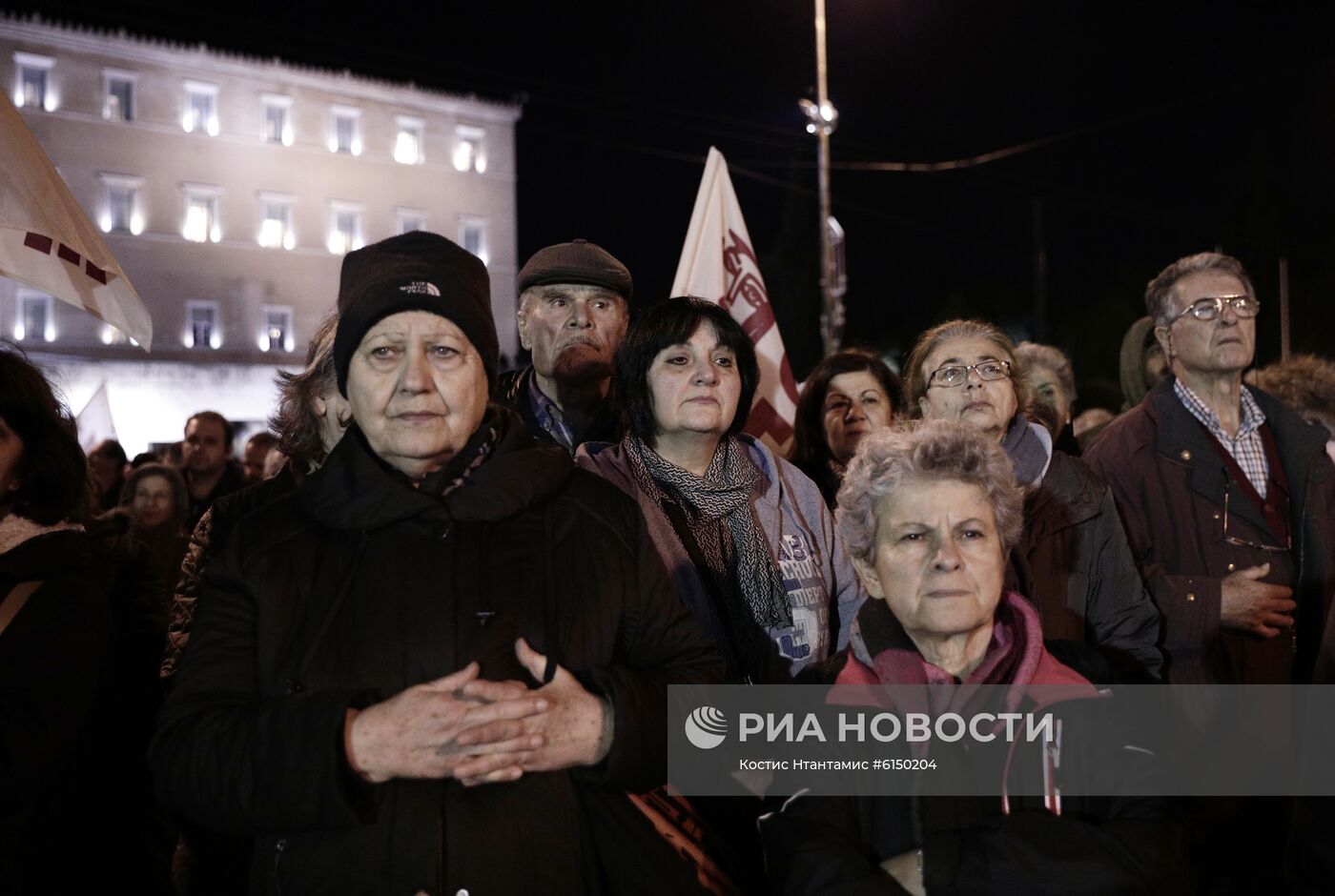 Акция протеста в Афинах