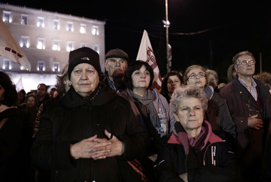 Акция протеста в Афинах