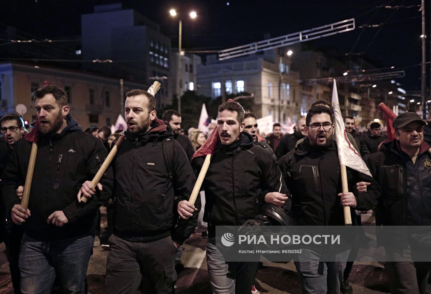 Акция протеста в Афинах