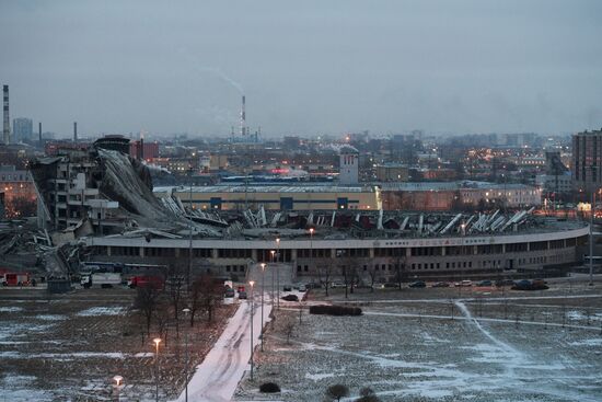 В Петербурге произошло обрушение при демонтаже СКК