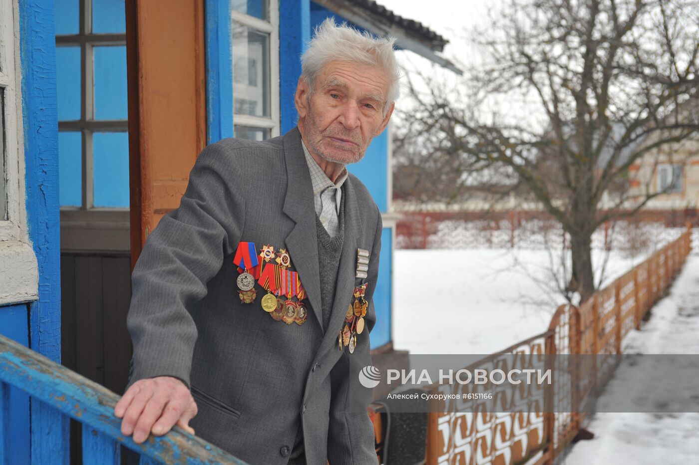 Ветеран Великой Отечественной войны М. П. Скобеев