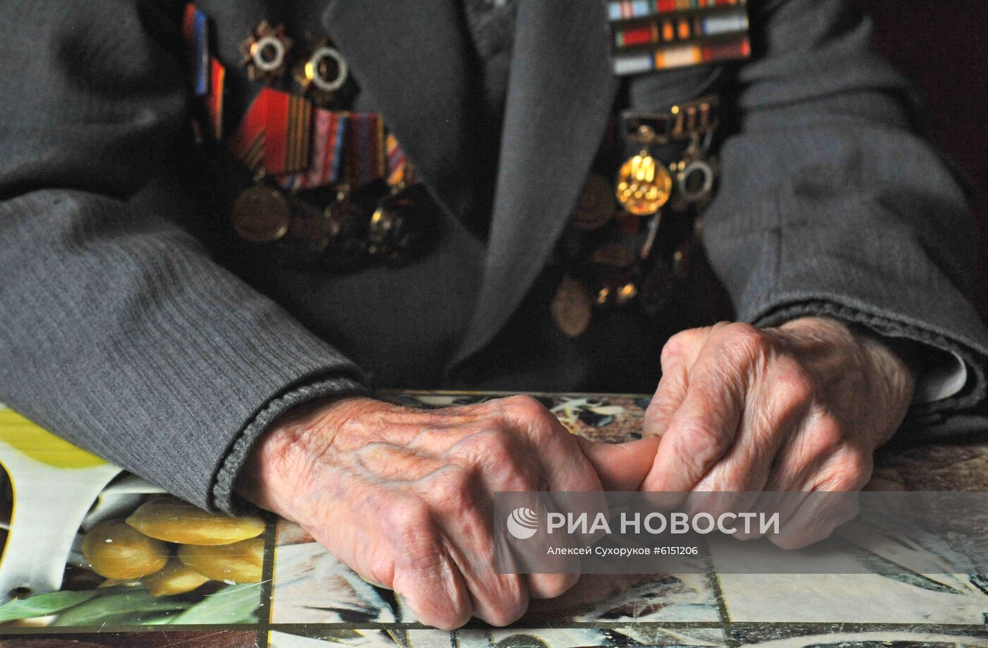 Ветеран Великой Отечественной войны М. П. Скобеев