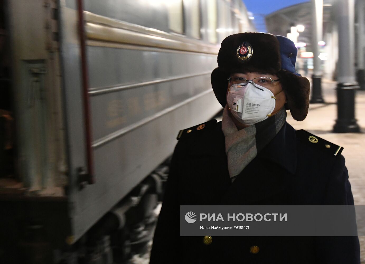 Прибытие поезда Пекин-Москва в Красноярск