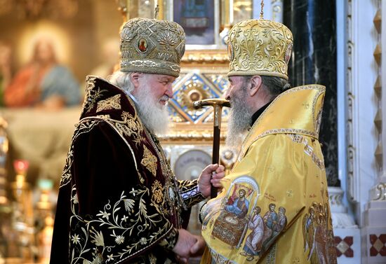 Литургия в годовщину интронизации патриарха Кирилла