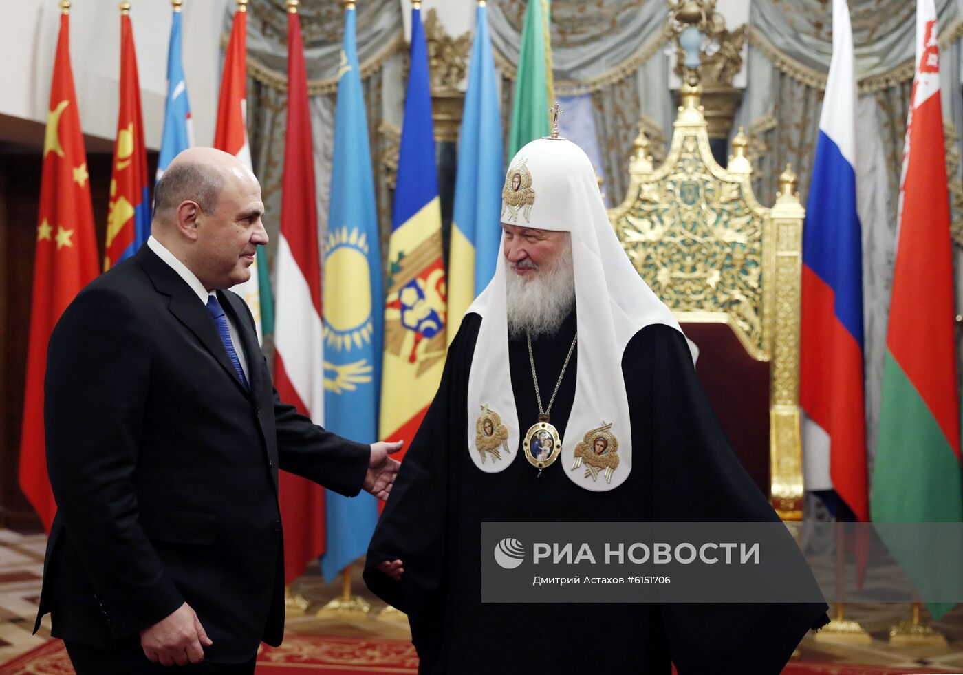 Премьер-министр РФ М. Мишустин поздравил патриарха Кирилла с 11-й годовщиной интронизации