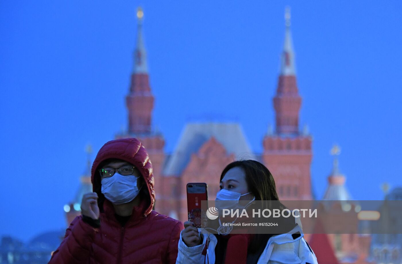 Туристы в Москве