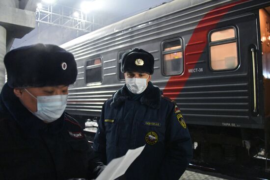 Поезд Москва - Пекин в Чите