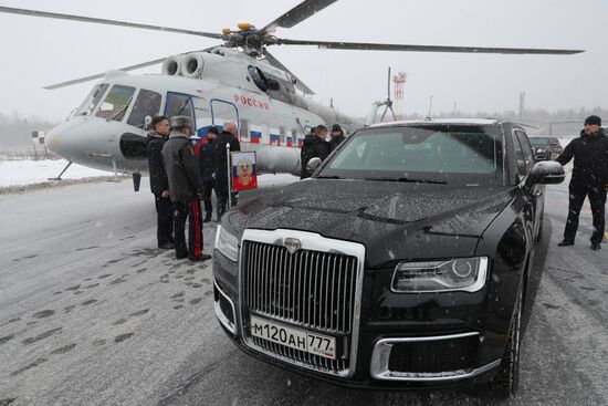 Рабочая поездка президента РФ В. Путина в Череповец