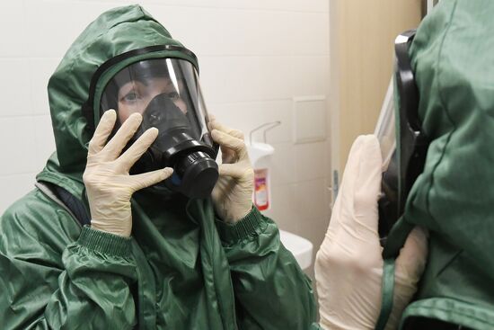 Санитарно-контрольный пункт в аэропорту Красноярска