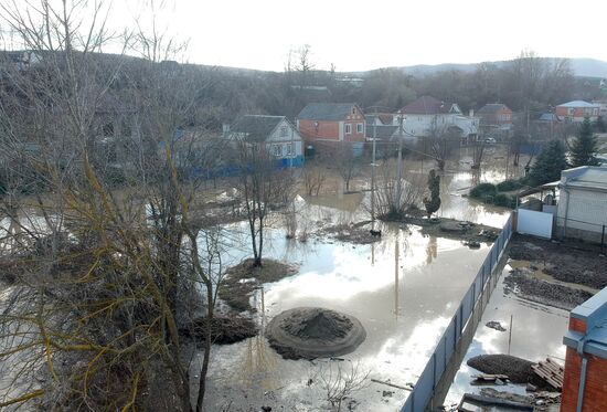 В Горячем Ключе из-за подтопления введен режим ЧС